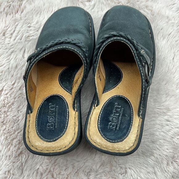 Born
black braided strap leather upper clogs size 6 - Picture 2 of 9